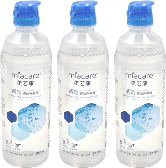 miacare 美若康 多效隱形眼鏡保養液, 360ml, 3瓶
