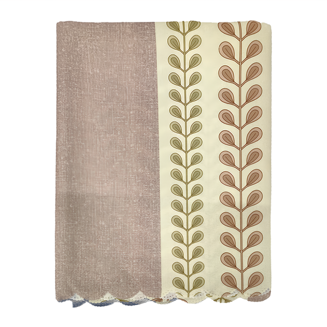 BonBon naturel 北歐簡約防水桌巾 聚酯纖維, 135 x 183cm, 粉藍麥穗, 1條