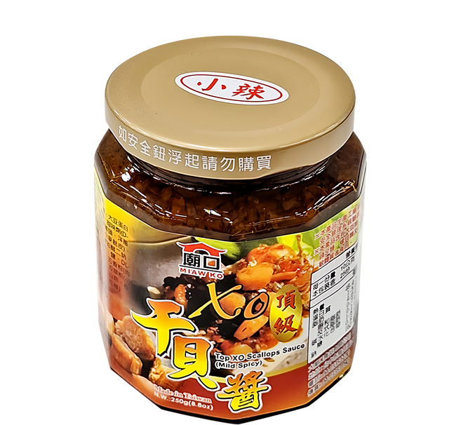 MIAW KO 廟口 頂級XO干貝醬 小辣, 250g, 1罐