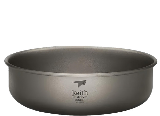 keith Titanium 鎧斯 單層鈦碗 600ml, 深灰色, 1個