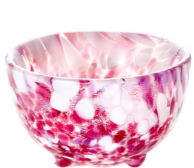 津輕 日本 手作弘前櫻清酒杯, 透明色/粉色, 1個