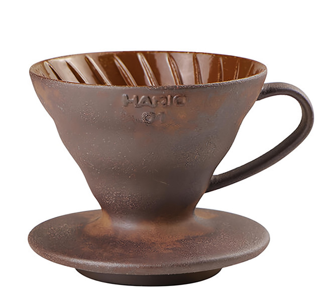 HARIO 好璃奧 V60老岩泥五次燒01濾杯, 240ml, 1個, 老岩泥五次燒濾杯