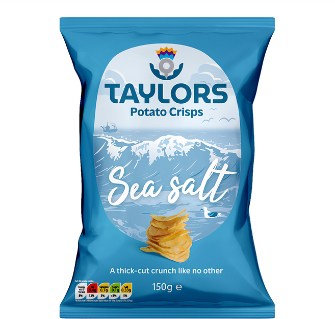 TAYLORS 職人手工洋芋片 海鹽風味, 1個, 150g