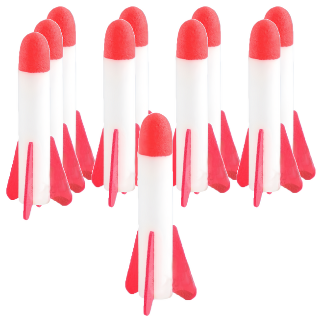 火箭玩具 發光火箭10入組, 1組