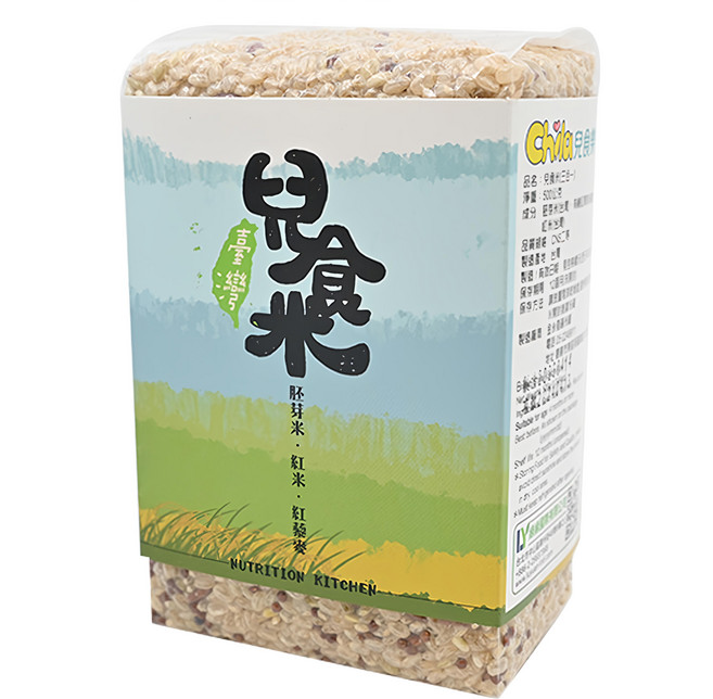 Chila 兒食樂 兒食米 三合一 4個月以上, 胚芽米 + 紅藜麥 + 紅米, 500g, 1包