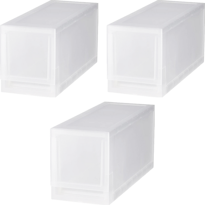 KEYWAY 聯府 抽屜式整理箱 456 x 170 x 205mm, 白色, 3個