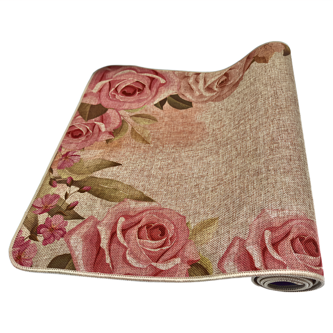 BonBon naturel 纖麻踏墊, 玫瑰園