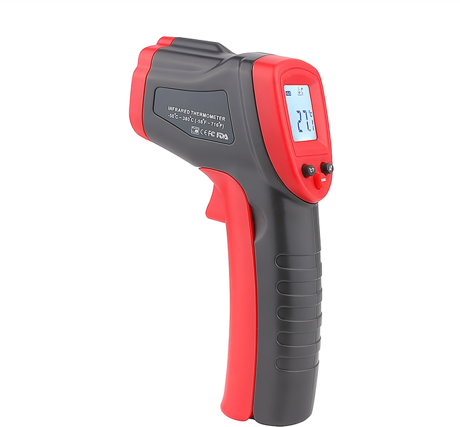 wintact 紅外線測溫槍 測溫儀 溫度計, 黑色 + 紅色, 1個