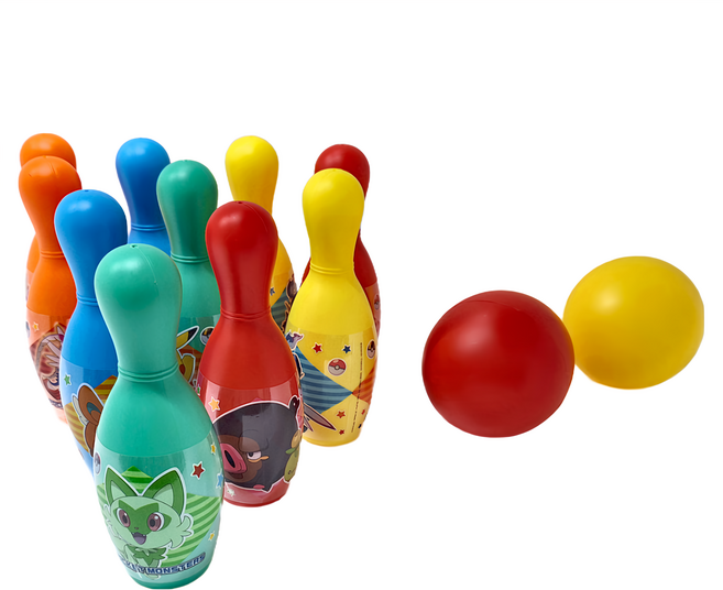 TAKARA TOMY PoKeMoN 寶可夢 塑膠保齡球玩具, 多色, 1組