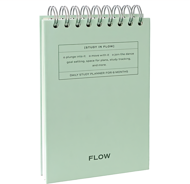 ICONIC Flow系列 6個月讀書計畫本 208頁, 復古綠, 1本