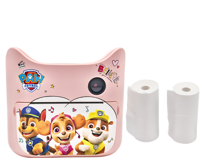 PAW PATROL 汪汪隊立大功 兒童拍立得 拍照/攝影/雙鏡頭相機 附熱感應相紙 1200萬畫素 支援32G 12.6 x 4.2 x 8.5cm 粉色 240g, YT015, 1台