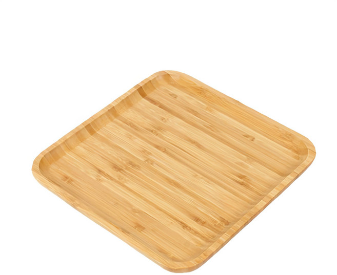 日式木托盤 方, 1個, 木色