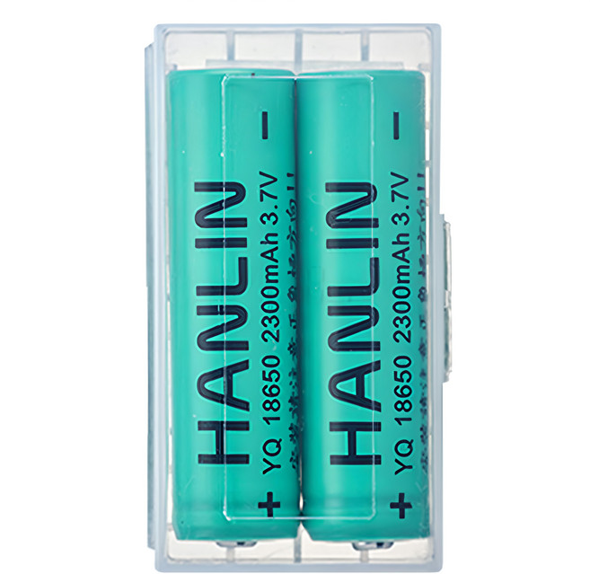 HANLIN充電電池 尖頭 18650, 1盒, 2個