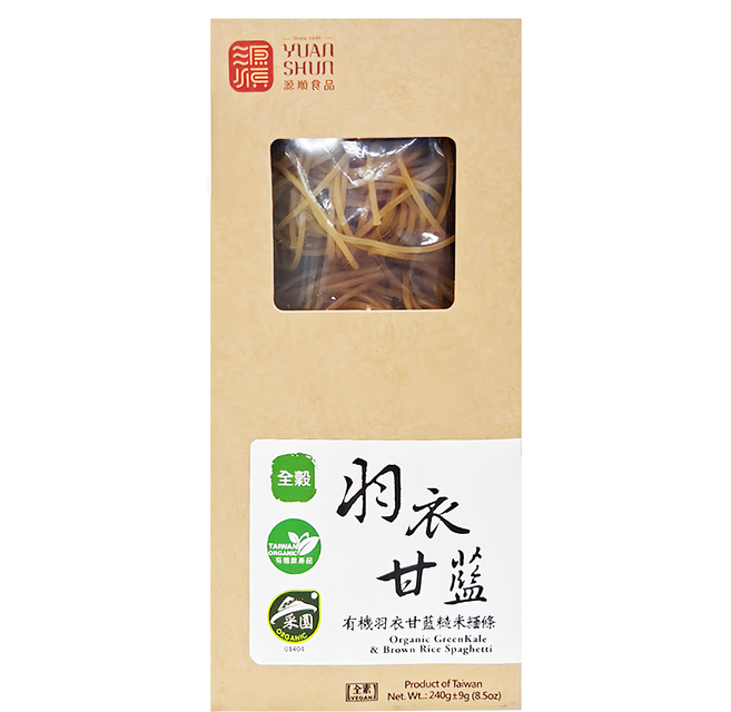 源順食品 有機羽衣甘藍糙米糆條 (3入) 台灣產 全穀物 不含麩質, 240g, 1盒