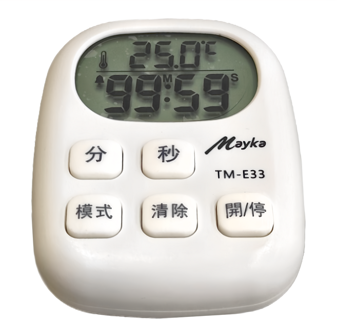 Mayka 明家 附溫度計大音量 TM-E33 廚房料理精準計時器, 1個