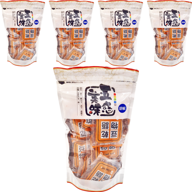 天素 即食包黑胡椒豆乾, 216g, 5袋