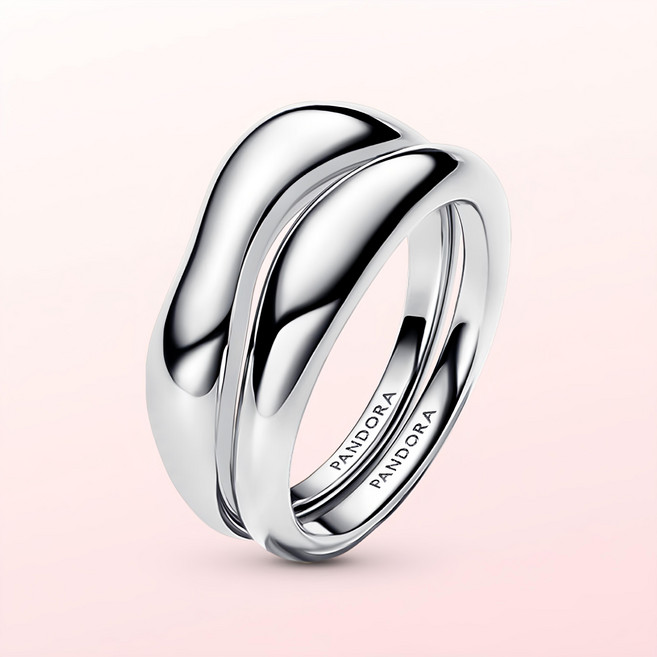 PANDORA 潘多拉 女款有機造型疊戴戒指