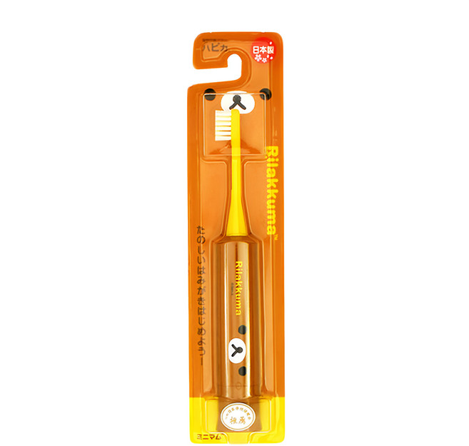 minimum HAPICA 兒童電動牙刷 2歲以上, DBK-5BR-RK, 咖色 + 黃色, 1個