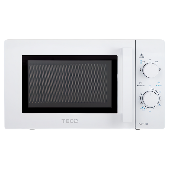 TECO 東元 20L 機械式 微波爐 雙旋鈕定時 700W 白色 YM2011CB