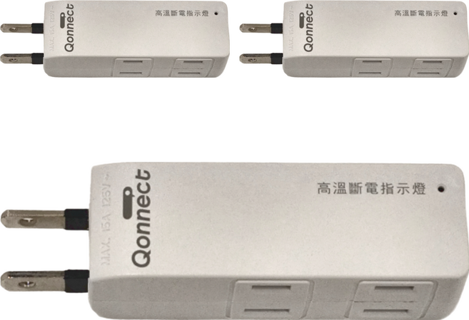 Qonnect 4插2P高溫斷電轉向插座, 白色, 3個