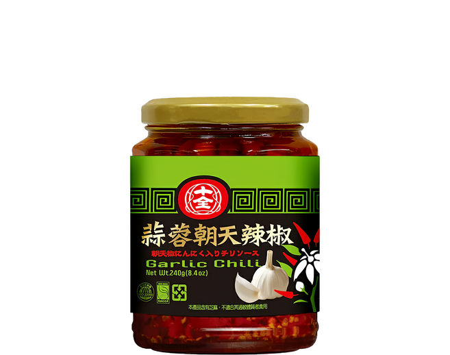 十全 蒜蓉朝天辣椒, 240g, 1罐