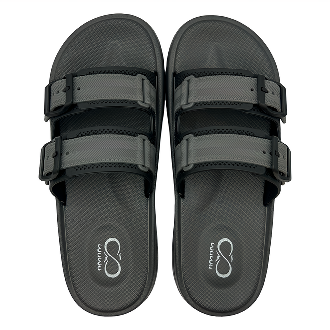 WUWU 冒險家雙帶厚底拖 MA072 42, 灰色, 270mm