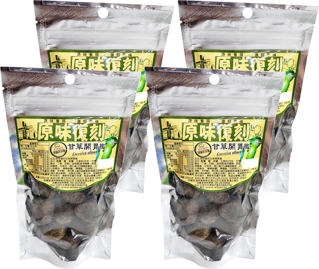 原味復刻 甘草橄欖, 150g, 4包