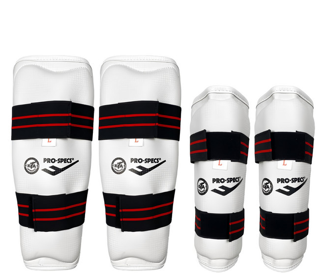 PRO-SPECS PU 跆拳道護臂護脛套組, 白色, 1組