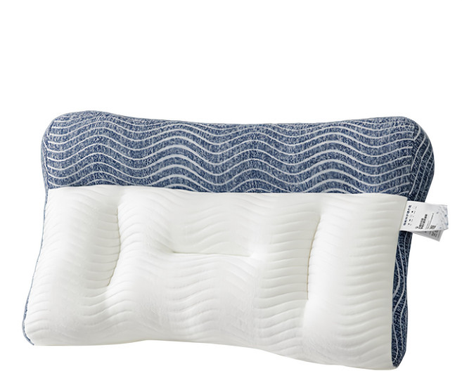 HONDONI 日式反牽引護頸枕 記憶枕頭/紓壓枕/側睡枕/止鼾枕 1kg, 經典藍調款, 1個