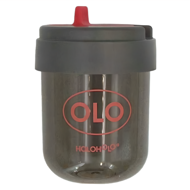 HOLOHOLO TONTON MINI 吸管杯 300ml 兩用密封防漏 環保, 深灰色, 1個