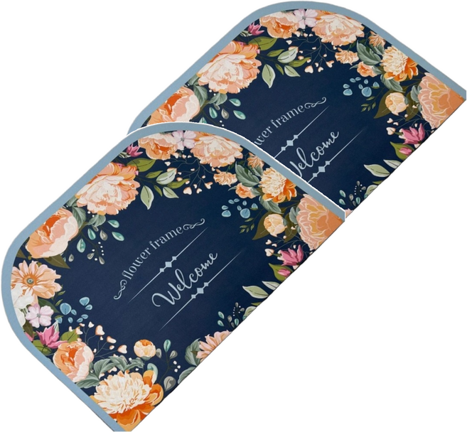 BonBon naturel 軟式硅藻土瞬吸速乾吸水地墊, 藍色玫瑰園, 2個