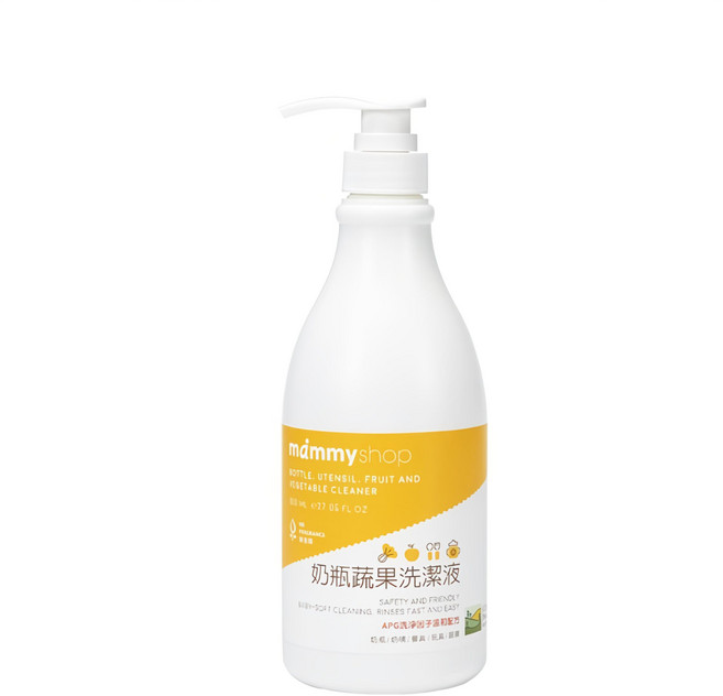 mammyshop 媽咪小站 奶瓶蔬果洗潔液, 800ml, 1瓶