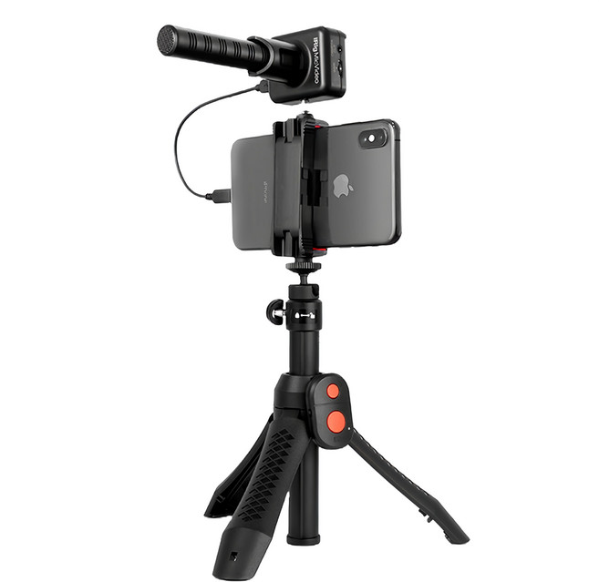 IK MULTIMEDIA iRig Mic Video Bundle 行動裝置麥克風套組, 1組, 黑色