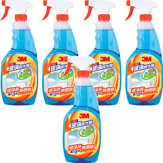 3M 魔利 玻璃亮光劑, 600ml, 5瓶