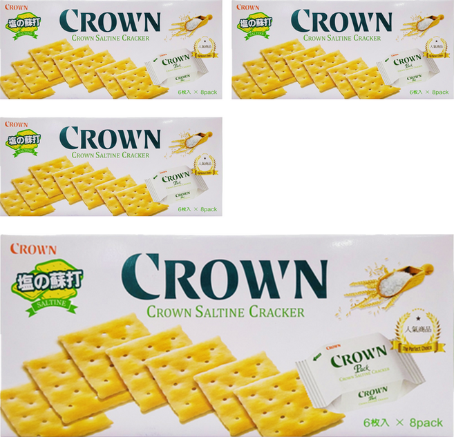 CROWN 皇冠 原味蘇打餅乾, 149g, 4盒