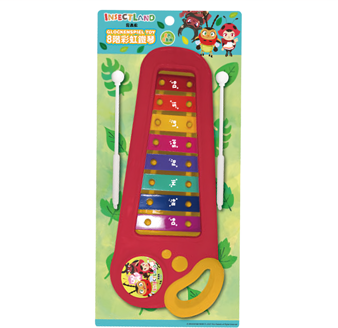 新興玩具 8階彩虹鐵琴, 1組, 紅色