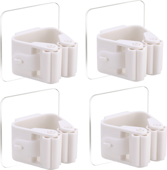 comet 家庭清潔工具掛勾, 白色, 4個