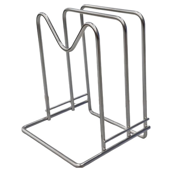 FREIZ 和平 不鏽鋼雙面砧板收納架/鍋蓋收納架, 不鏽鋼, 1個