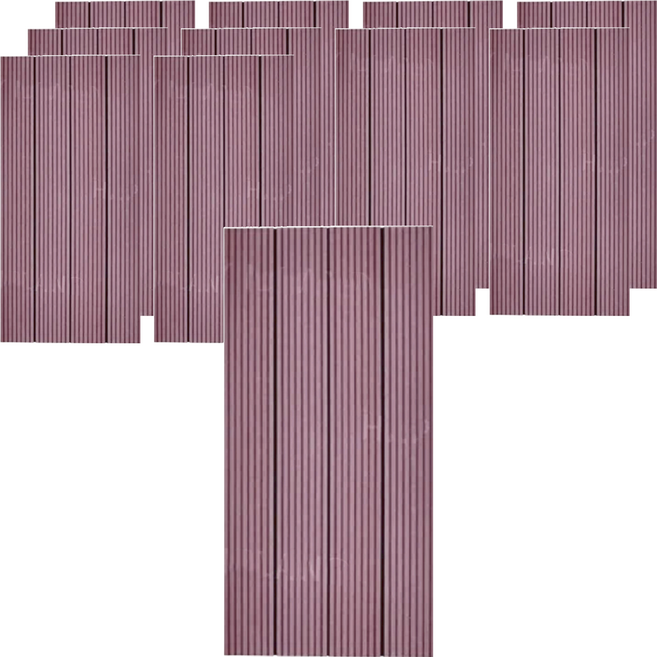 二代塑木地板 30 x 60cm 直紋咖啡 22kg 11片, 1組