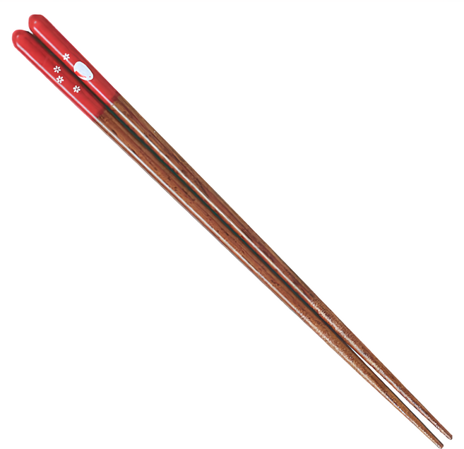 田中箸店 日本 若狹塗 印花木筷, 月見兔 紅色, 1雙, 筷子