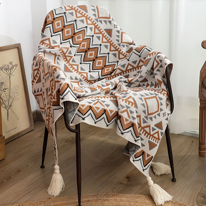 波西米亞圖騰針織空調毯