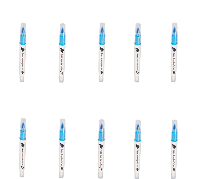 Pentel 飛龍文具 雙頭柔繪筆, 10色, 1盒
