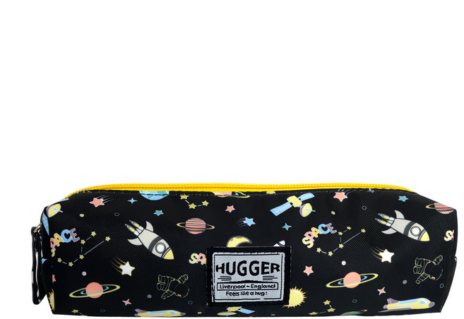 HUGGER 筆袋 鉛筆盒, 外太空 黑色, 1個