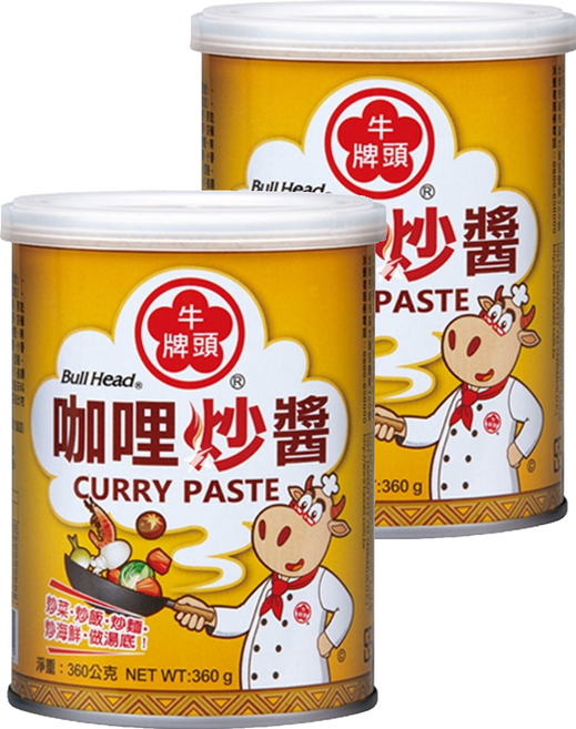 牛頭牌 咖哩炒醬, 360g, 2罐