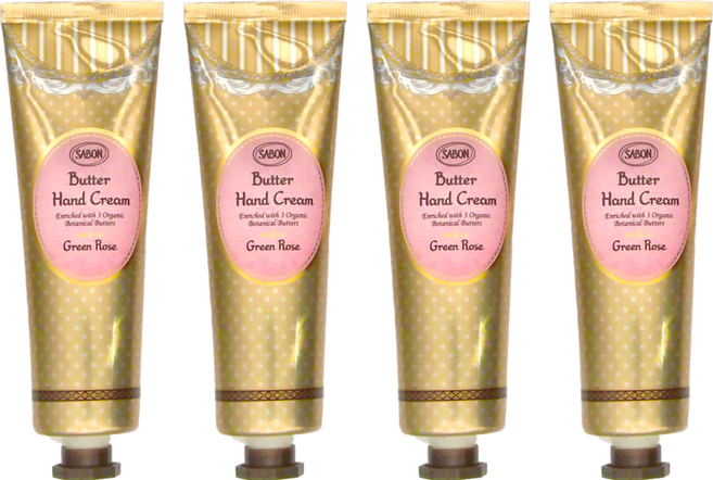 SABON 綠玫瑰護手霜, 75ml, 4條