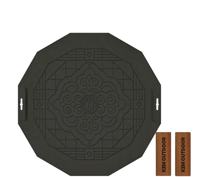 KZM OUTDOOR 韓式不沾煎烤盤 附木手把, 40cm, 1個