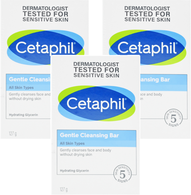 Cetaphil 舒特膚 溫和潔膚凝脂, 127g, 3盒