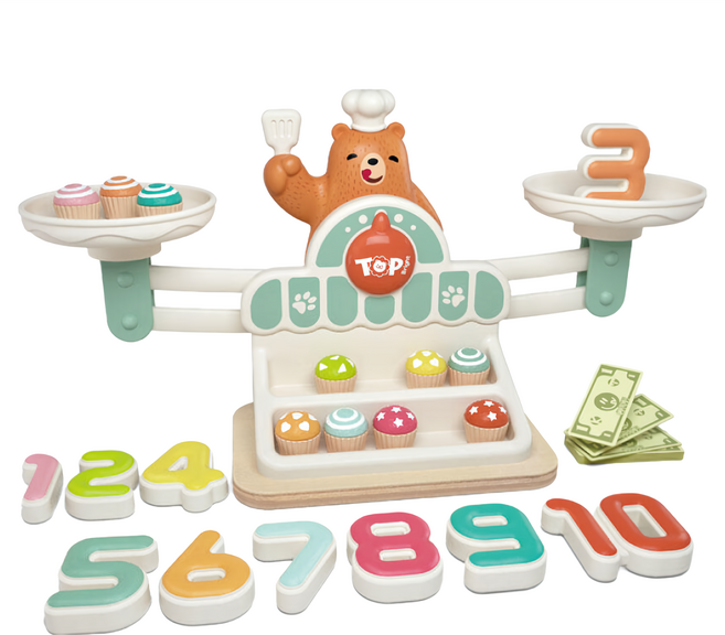 TOPBRIGHT 特寶兒 廚師小熊數學天秤遊戲組, 1組