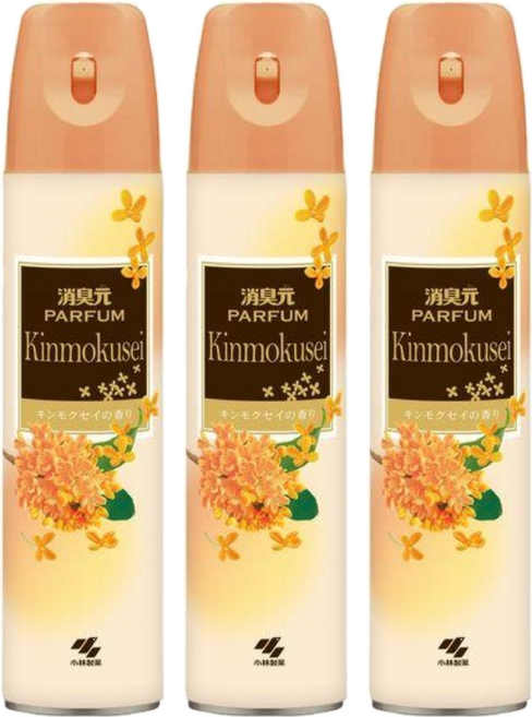 日本 KOBAYASHI 小林製藥 消臭元PARFUM 浴室除臭噴霧劑 桂花香, 280ml, 3瓶