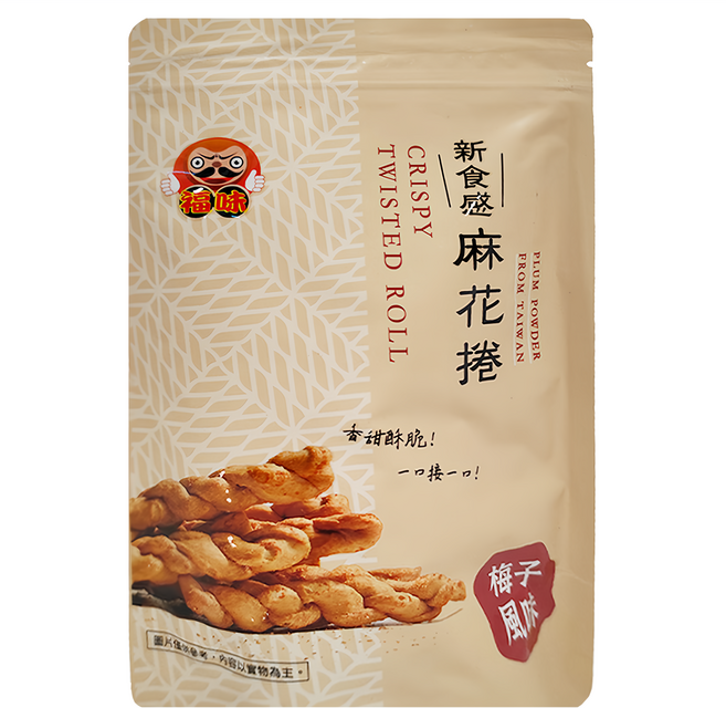 福味 小琉球麻花捲 梅子, 200g, 1包